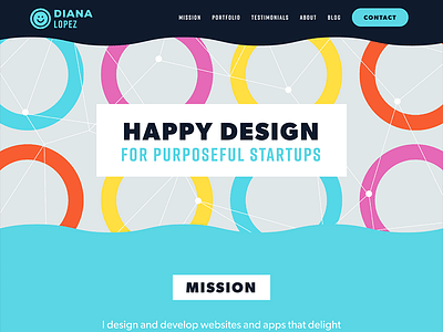 Portfolio colorful emotional happy portfolio web website