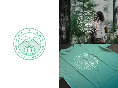 Upcoming branding project - Outdoors brand branding colour design green identity illustrate logo mock up nature