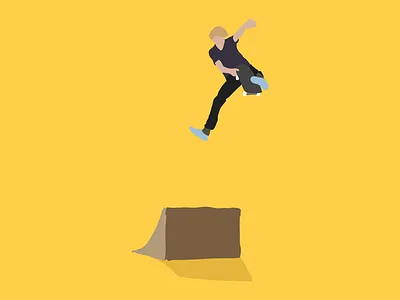 Simple Skate art board digital illustration go skate day pastel illustrations illustrator shapes simple skate skateboarding yew