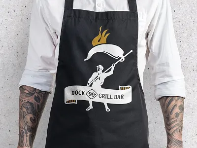 Dock 99 bar branding grill logo logomark pepper vintage