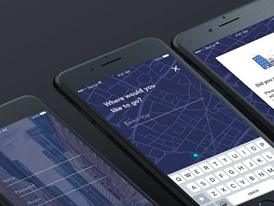 Safier dark ui ios map mobile safety