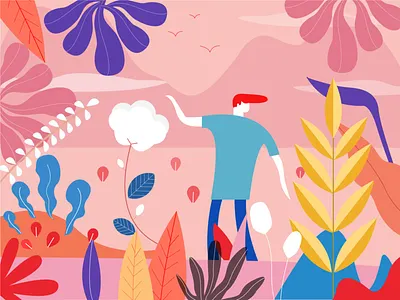 pink world illustrations