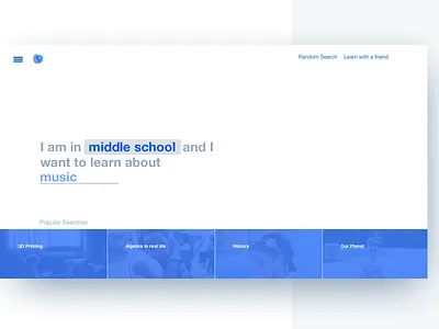 Landing Page Concept clean concept landing page learn simple ui ux