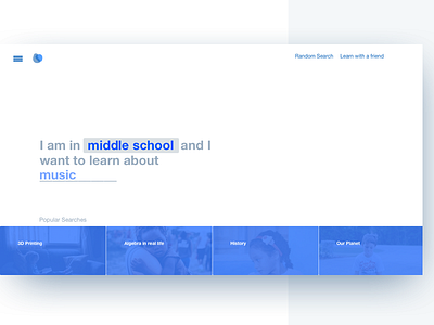Landing Page Concept clean concept landing page learn simple ui ux