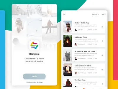 Story app design app app design design mobile story