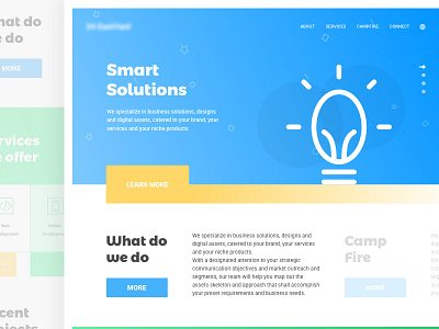 Company Landing Page blue company gradients green landingpage layout neat orange simple ui