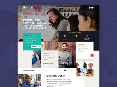 Polymath Ventures Website moodboard vulcan web design website