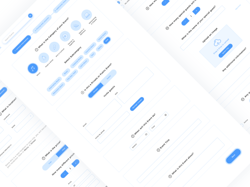 Example of Create Event Pages