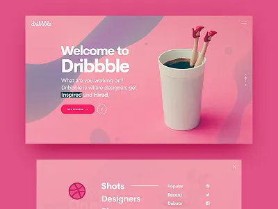 Daily UI Challenge #01 | Creative Header banner creative dribbble full screen header hero header menu slide ui ui challenge ui design ux design