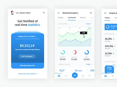 Rideway - Mobile Overview app application blue corporate ios mobile ui user interface ux