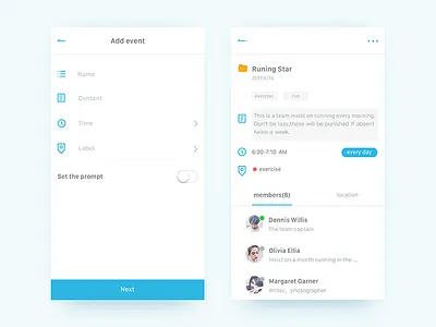 Planning life_2 app itinerary notes ui