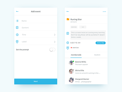 Planning life_2 app itinerary notes ui