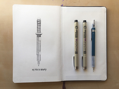 My Pen Is Mighty crosshatching doncarlossalinas drawing elfin moleskine mypenismighty sketchbook