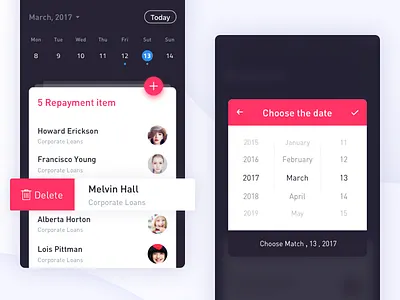 Repayment app calender date repayment window