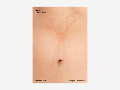 Day 055 body daily graphic design light poster scissors