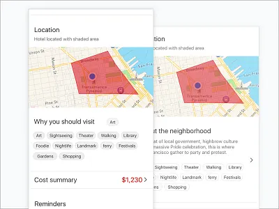 Neighborhood content tag exploration tag ui design