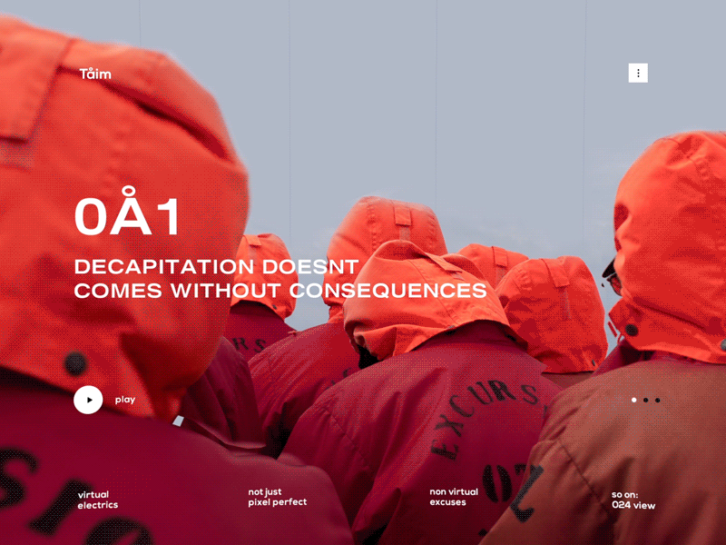 Tåim blue gradient graphic design minimalistic select ui ux web design white