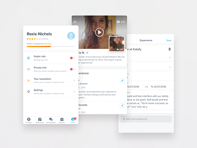 Edit Profile Redesign bar completeness edit form ios11 mobile profile sections submenu