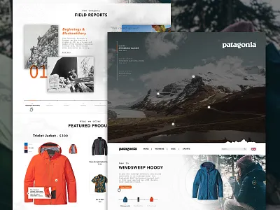Patagonia | Climbing Concept camping e commerce gif hiking homepage outdoors patagonia shop front ui ux webpage website deisgn