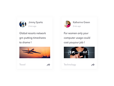 Blog cards design concept blog clean creativity simple ui ux web