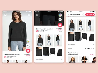 iOS product page ecommerce fashion ios mobile product page