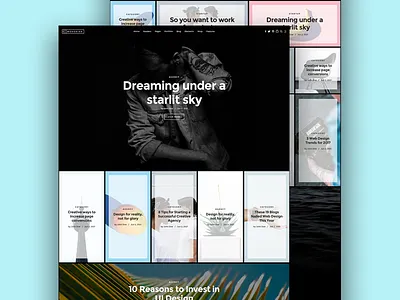 Mondrian Magazine blog journal magazine pq theme wordpress