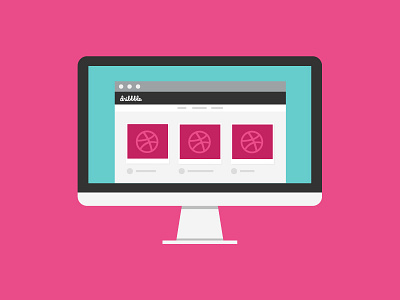 Dribbble Invite draft draft day dribbble illustration imac invitation invite invites macbook vector