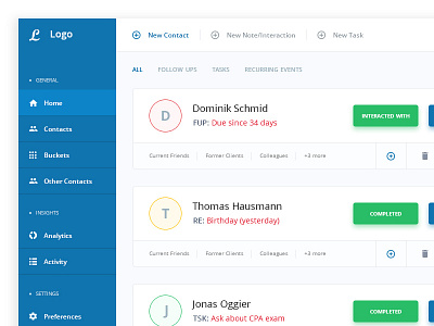 CRM Dashboard Landingpage 03 admin panel clients contacts crm dashboard design landing page layout management simple ui