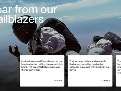 Athletic Gear Review Section athletic design extreme fitness minimal minimalistic modern outdoor sports trendy web design