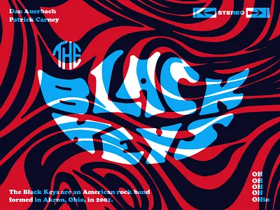 The Black Keys Lips Type cooperblack lettering lips music psychedelic record theblackkeys typography