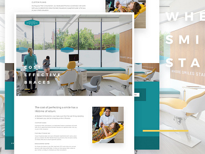 Web Launch: Healthcare Company health healthcare landing orthodontist seattle teal website yellow