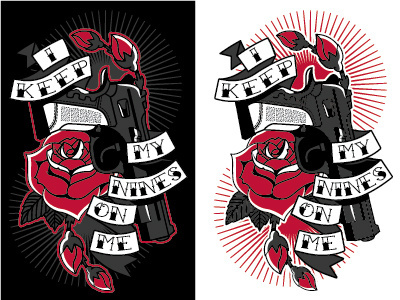 Keep My Nines On Me apparel design shirt design art icon logo logo design brand vector