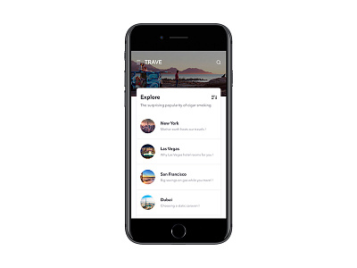 Travel Explore City Page Design design explore ios mobile app simple travel ui ux