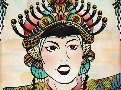 Opera Performer culture digital art digital design digital illustration gallery graphic graphic design illustration layers overlay texture vibrant