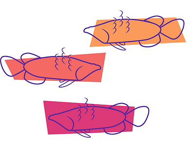 Arowana art deco gillustrations illustration retro vector