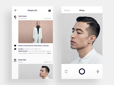 Photo Social App apple client connect demo device inspiration interaction interface photo social sync ui