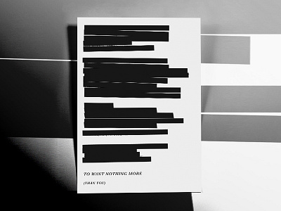 Want black and white bw distorted poster poster design print type typography visual art