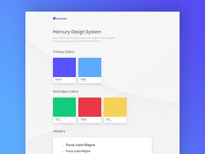 Mercury Design System colors design system mercury outreach saas styleguide typography ui ui kit