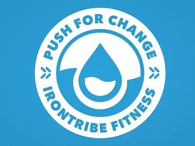 Push4change agency blue branding design goodomen icon identity jeff oehmen logo t shirt water waterdrop