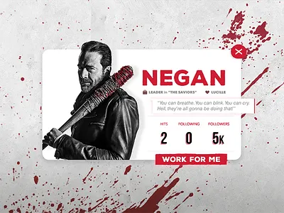 #DailyUi: #006 User Profile 006 dailyui lucille negan thesaviors twd userprofile