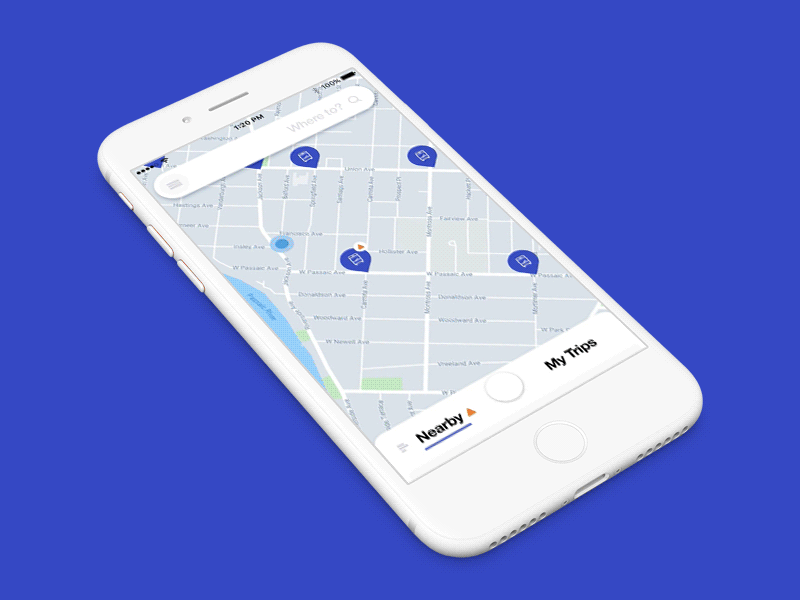 NJ Transit Home Concept animation dailyui design framer gif interface ios maps mobile nj transit transportation ui