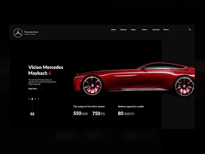 Mercedes Benz Website design photoshop ui ux web
