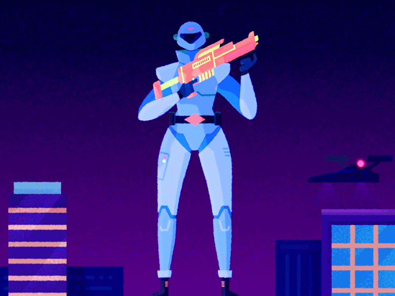 Astro Loop Zero - Book Trailer animation blade runner book trailer fifth element future gif illustration marine metroid sci fi space spaceship