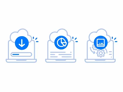 Wizard Icons cloud code download file icon illustration line monitor online picture storage upload