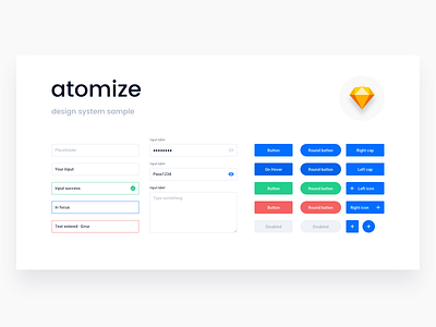 Atomize Design System - Demo atomic design atomize design system button dashboard design framework input sketch style guide ui