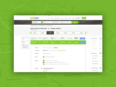 GetByBus but clean getbybus green layout modern sketch travel ui ux web