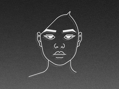 Self Portrait geometric illustration minimalism self portrait