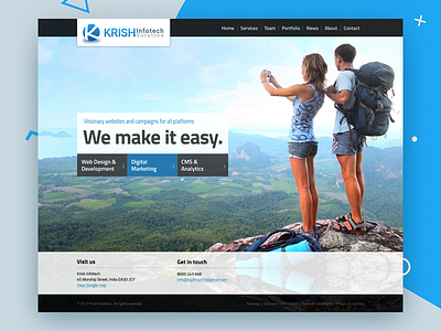 Krish Infotech Solution Layout with inner page application digital home page infotech inner page it marketing mobile app solution ui ux website design