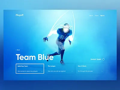 Playoff Art Direction Process app campaign design desktop hero nfl responsive typography ui ux web