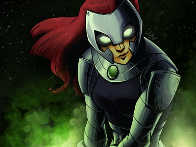 Starfire comics dark dc illustration starfire teen titans